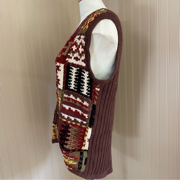 Cambridge Country Store Ramie Cotton Vintage Knit Sweater Vest Size 8 - Picture 4 of 9
